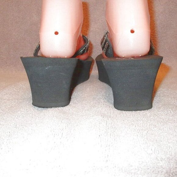 SKECHERS Yoga Foam PLATFORM Wedge SANDALS Size 10 YOGA FOAM Flip Flop SUNNY DAYS - Picture 9 of 12